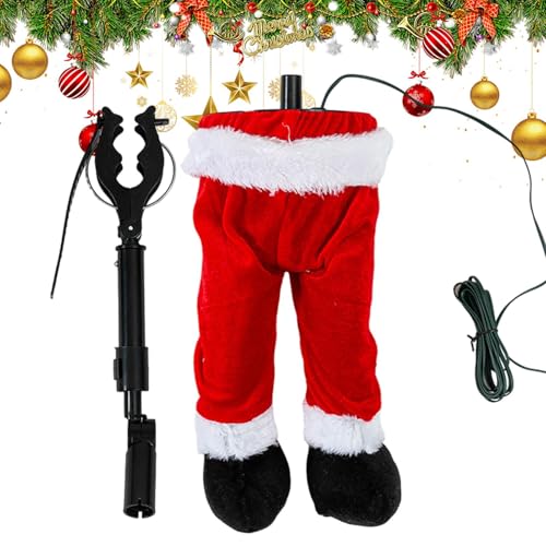 Tiajingzi Weihnachtsmann-Beine, Fuß-Weihnachtsdekoration, animierte Schaukeln, für den Innenbereich, festlich, Zuhause, Urlaub, Restaurant, Feier von Tiajingzi