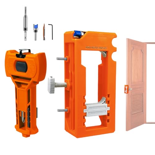 Türscharnier Router Jig, Türscharnier Jig und Schablone Installationssatz mit einstellbaren Längen, Multifunktionales Verriegelungsschneid-Installationsset, Oberfräse Schablone Schrank, Montage Türscharnier Router Jig, Türscharnier Jig und Schablone Installationssatz mit einstellbaren Längen, Multifunktionales Verriegelungsschneid-Installationsset, Oberfräse Schablone Schrank, Montage von Tiajingzi