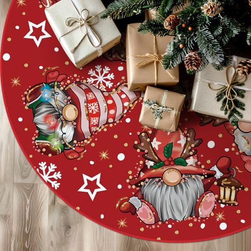 Tian Zhun Weihnachtsbaumrock, roter Baumrock, glitzernder Zwerg, Weihnachtsparty, Winterurlaub, Baummatte, 90 cm, für Innen- und Außendekoration Tian Zhun Weihnachtsbaumrock, roter Baumrock, glitzernder Zwerg, Weihnachtsparty, Winterurlaub, Baummatte, 90 cm, für Innen- und Außendekoration von Tian Zhun