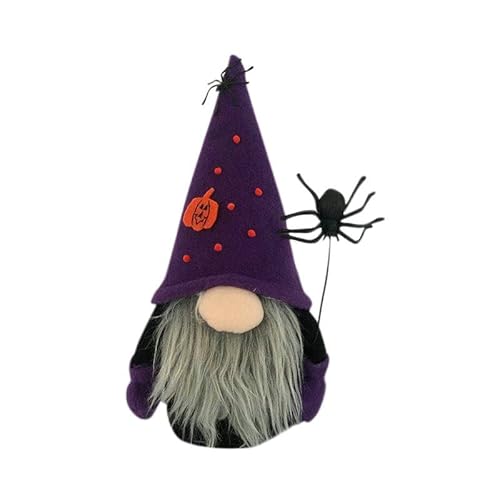 Halloween Partyzubehör Halloween Zwergpuppe Innendekoration Geschenk Halloween beleuchtete GNOME Halloween Plüsch GNOME Halloween GNOME Plüschpuppe Holiday Party Home Deko (B, One Size) von TianWlio