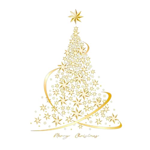 TianWlio Quad Zubehör Tuning Gold Snowflake Christmas Tree Glass Electrostatic Stickers | Adsorbed Decorative Stickers to Create Festive Atmosphere | Christmas Decorating | Easy (Gold, One Size) von TianWlio