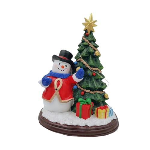 TianWlio Weihnachten Advent Winter Innen Weihnachtsdeko Snowman Christmas Tree Resin Ornament Home Decor Christmas Shining Ornament Weihnachten Kabinett Wand Fenster Haustür (Army Green One Size) von TianWlio