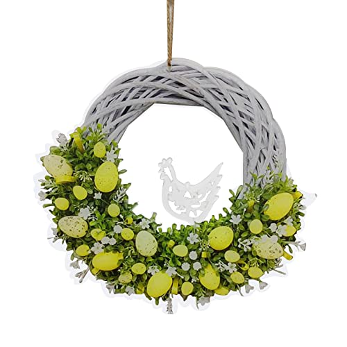 Türkranz mit Blumen Wandkranz Blumenkranz Osterdekoration Hase Hängeschild Dekoration Ostern Hängeschild Heimdekoration Requisiten Geschenke Ostern Hängegirlande für den Innen und Außen von TianWlio