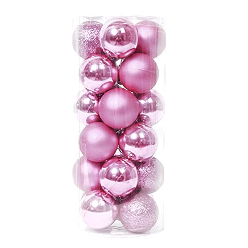 Weihnachtskugeln Weihnachten Set Set Weihnachtsbaumschmuck Bunt Mehrweg Weihnachtsdeko Weihnachtskugeln Bruchsicher Weihnachtsbaumschmuck (Pink, One Size) von TianWlio