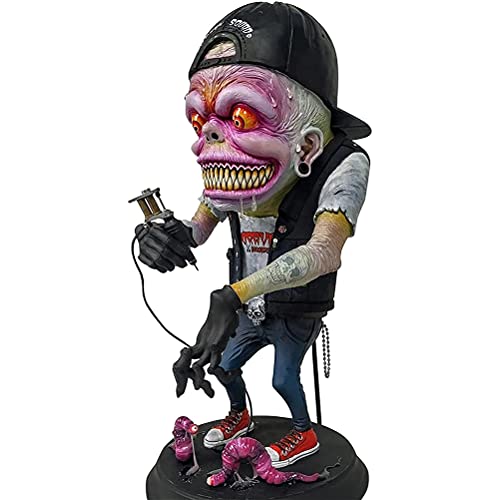 Tianbi Angry Big Mouth Monster Statue Horror Halloween Freak Figuren Kreative Home Alien Monster Harz Ornament für Rasen Terrasse Balkon Veranda Deck Outdoor von Tianbi