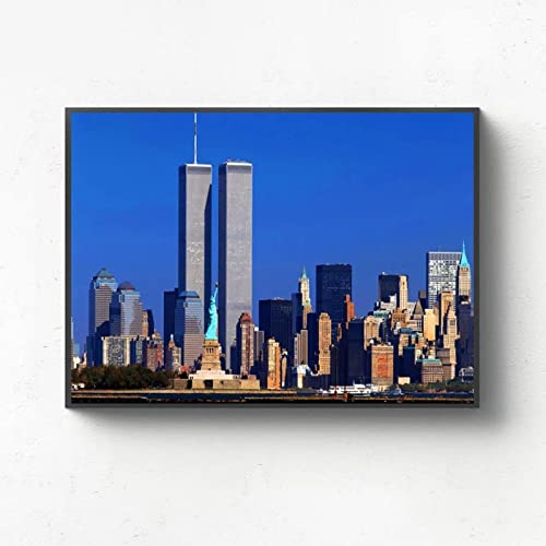 Leinwand Poster Bilder World Trade Center Poster und Drucke Leinwand Kunst Dekorative Wandbilder für Wohnzimmer Wohnkultur Malerei 60x90cm von Tiancheng Art