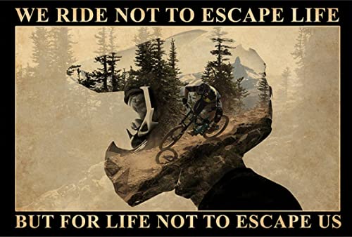 Tiancheng Art Poster Wandbilder MTB Ride to Escape Life Mountainbike Downhill Mountainbike Poster und Drucke für Wohnkultur 60x90cm von Tiancheng Art