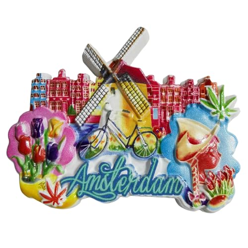 Amsterdam Niederlande Kühlschrankmagnet Reise Souvenir Kühlschrank Dekoration 3D Craft Collection von Tianfulai