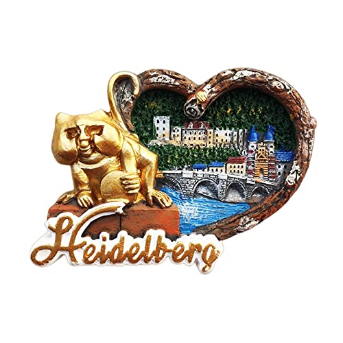 Bronze Affe Heidelberg Deutschland Kühlschrankmagnet Reise Souvenir 3D Kühlschrank Dekoration Magnetaufkleber handbemalt von Tianfulai