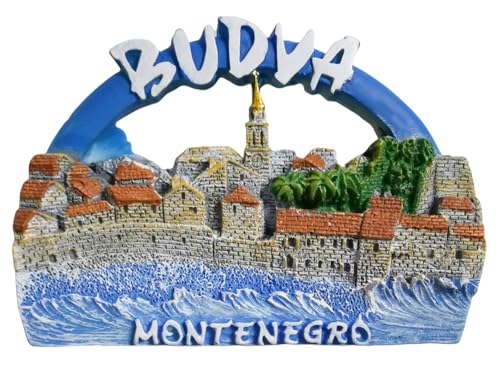 Budva Montenegro Kühlschrankmagnet, Reise-Souvenir, 3D-Kühlschrankdekoration, Bastel-Kollektion Budva Montenegro Kühlschrankmagnet, Reise-Souvenir, 3D-Kühlschrankdekoration, Bastel-Kollektion von Tianfulai