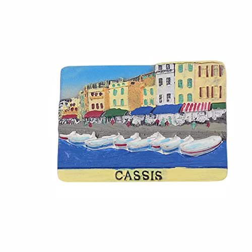Cassis France Kühlschrankmagnet Reise-Souvenir 3D Kühlschrank-Dekoration Magnet-Aufkleber Handbemalt, Bastelkollektion von Tianfulai