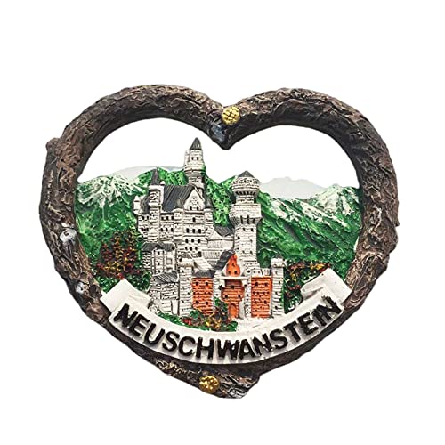 Neuschwanstein Schloss Deutschland Kühlschrank Magnet Reise Souvenir 3D Kühlschrank Dekoration Magnetaufkleber Handbemalt Handwerk von Tianfulai