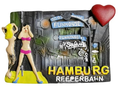 Reeperbahn Hamburg Deutschland Kühlschrankmagnet Reise Souvenir Kühlschrank Deko Basteln Kollektion 3D von Tianfulai