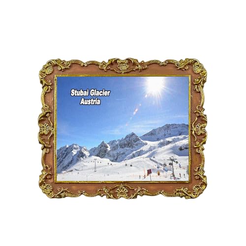 Stubaier Gletscher Tirol Österreich Kühlschrankmagnet 3D Reise Souvenir Kühlschrank Dekoration Magnetaufkleber Basteln Kollektion von Tianfulai