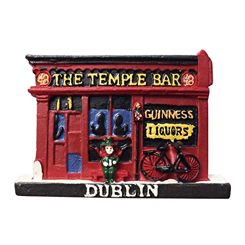 The Temple Bar Dublin Irland Kühlschrankmagnet Reise Souvenir 3D Kühlschrank Dekoration Magnetaufkleber Handbemalt Handwerk von Tianfulai