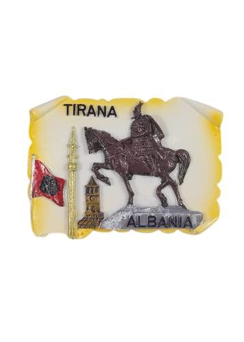 Tirana Albanien Kühlschrankmagnet Reise Souvenir 3D Kühlschrank Dekoration Magnetaufkleber Handbemalte Bastelkollektion von Tianfulai
