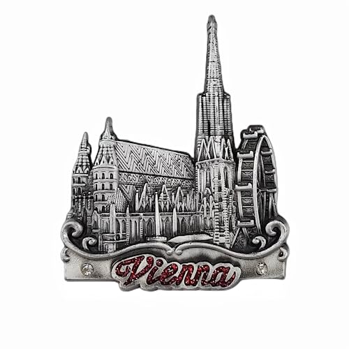 Wien Österreich St. Stephens Kathedrale Kühlschrankmagnet 3D Reise Souvenir Kühlschrank Dekoration Magnetaufkleber Handbemalt Basteln von Tianfulai