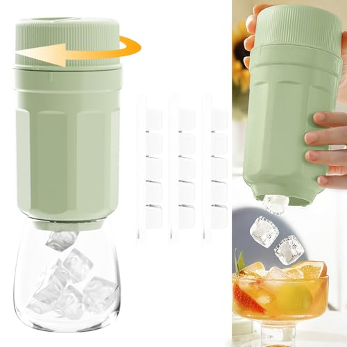 Eiswürfelform，Tianher eiswürfelform mit deckel Spinning Eiswürfel Ice Cube Mold crushed ice maker eiscrusher eiswürfelmaschine Eiseimer Eiswürfelform Einfache Eisentfernung mit 3 eiswürfelbehälter von Tianher