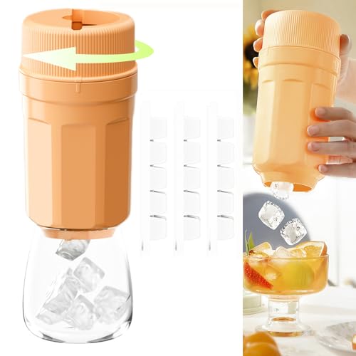 Eiswürfelform，Tianher eiswürfelform mit deckel Spinning Eiswürfel Ice Cube Mold eiswürfelbereiter crushed ice maker eiscrusher Eiseimer Eiswürfelform Einfache Eisentfernung mit 3 eiswürfelbehälter von Tianher