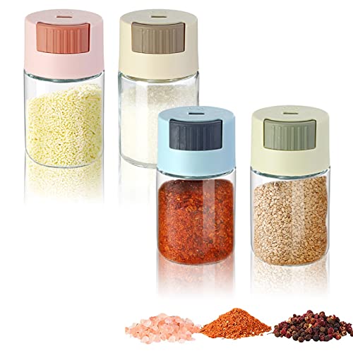 Tianher Gewürzgläser, Gewürzdosen Set,Spice Jars,Gewürzstreuer Glas,zuckerstreuer,Salzstreuer,Küchenzubehör,Einmal Drücken für 0,5 g von Tianher