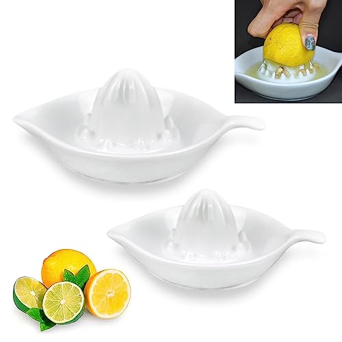 Zitronenpresse,Tianher 2 Pcs zitruspresse manuell zitronenpresse Keramik limettenpresse für Zitronen Orange Grapfruit und Zitrusfrüchte von Tianher