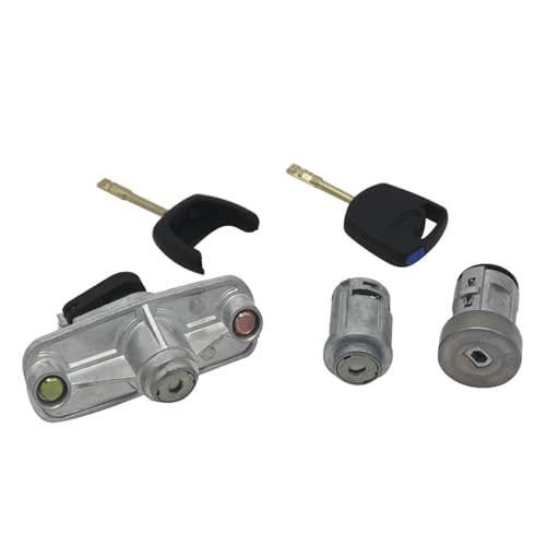 Fit For FORD MONDEO 2001-2007 KOMPLETTE LOCK SET ZÜNDSCHLOSS TÜRSCHLOSS STAMM SCHLOSS AL083 LK1S71F22050AA(3pcs Lock Set) von Tianwu03