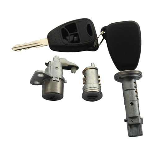 Fit for J-e-e-p Compass Patriot Chrysler 200 300 Dodge Avenger AL367 5179511AA 05139099AA Zündschalter Vorne Links Türschloss Zylinder(3pcs Lock 2pcs Keys) von Tianwu03