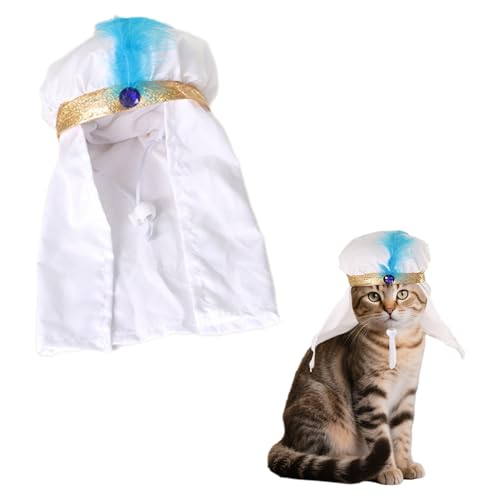 TiaoBug Arabischer Kopfwickel für Haustiere Niedlicher Hut im Nahost-Stil für Katzen und Hunde Halloween Weihnachtsfeier Festival Cosplay Accessoire Typ A One Size TiaoBug Arabischer Kopfwickel für Haustiere Niedlicher Hut im Nahost-Stil für Katzen und Hunde Halloween Weihnachtsfeier Festival Cosplay Accessoire Typ A One Size von TiaoBug
