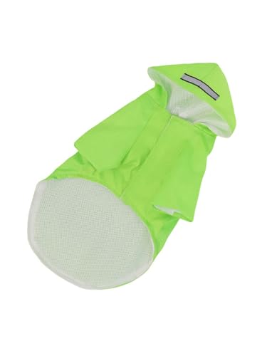 TiaoBug Atmungsaktive Regenjacke für Hunde mit Kapuze Wasserdichtes Mesh-Hundemantel mit verstellbaren Verschlüssen Grün XL von TiaoBug