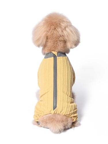 TiaoBug Hundpyjamas Fleece Hund Schlafanzug Niedlicher Hund Hunde Hundepyjama Schlafanzug für Klein Mittlere Hunde Gelb XXL TiaoBug Hundpyjamas Fleece Hund Schlafanzug Niedlicher Hund Hunde Hundepyjama Schlafanzug für Klein Mittlere Hunde Gelb XXL von TiaoBug