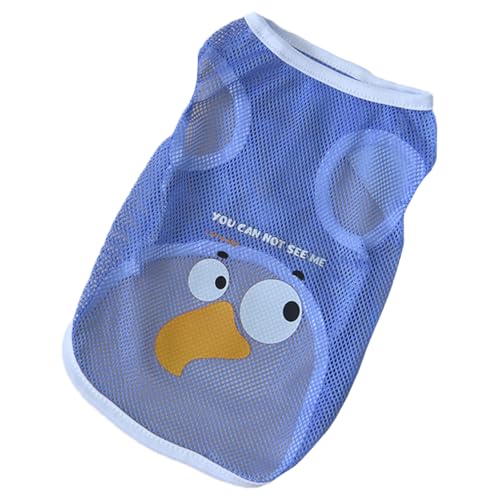 TiaoBug Sommer-Hundeshirt aus Mesh Atmungsaktives Kühlshirt für kleine Hunde Leichte weiche Hundebekleidung Blau M von TiaoBug