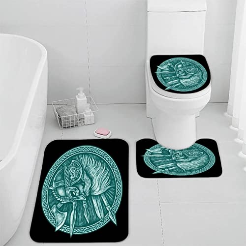 TiaoTian Badematten Set 3D Wikinger Schwert absorbierend 3-teiliges Flanell-Badezimmerteppich-Set maschinenwaschbare weich badteppich schnell trocknend badvorleger mit wc deckelbezug Axt Speer TiaoTian Badematten Set 3D Wikinger Schwert absorbierend 3-teiliges Flanell-Badezimmerteppich-Set maschinenwaschbare weich badteppich schnell trocknend badvorleger mit wc deckelbezug Axt Speer von TiaoTian