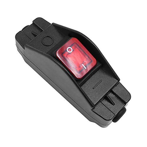 Tiardey 16A Heavy Duty Inline-Kabelschalter,Inline-Ein/Aus-Wippschalter mit großem Strom und roter LED-Schraubklemme von Tiardey