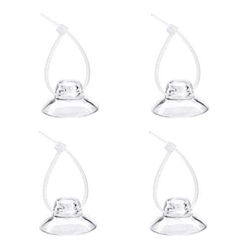 Tiardey 16Pcs Aquarium Saugn?pfe mit verstellbaren Kabelbindern für Aquarium Bindung Moos, Pflanzen, Garnelen Ausweichen Nest von Tiardey