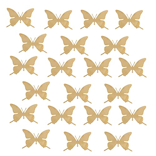 Tiardey 18Pcs 3D Metall Schmetterling Wandaufkleber Gl?nzende Schmetterling Wandtattoo für Schlafzimmer Zimmer Home Offices Klassenzimmer Hochzeit Dekoration - Gold von Tiardey
