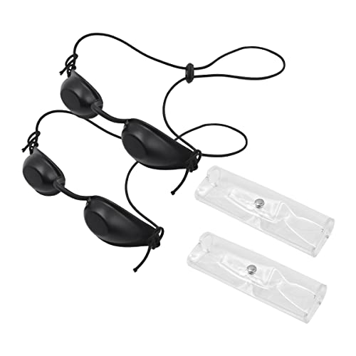 Tiardey 2 Stück Schutzbrille Schönheitsinstrument Augenschutzbrille Bräunungsbrille Augenklappe Augenschutz für Patienten in IPL UV Infrarot LED Lichttherapie Sonnenbaden am Strand von Tiardey