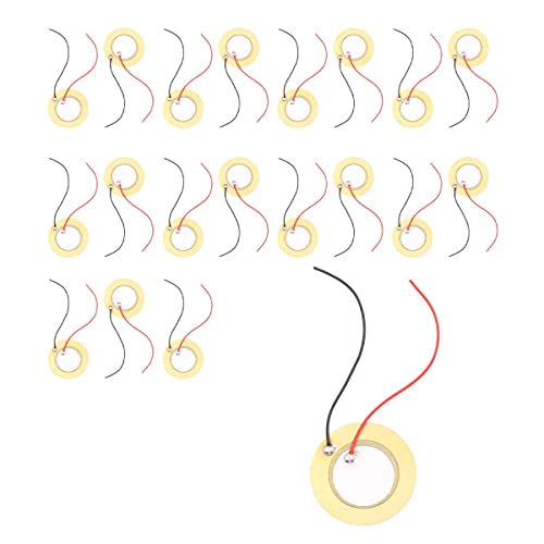 Tiardey 20 Stück 27 mm Piezo Disc Element Sensor mit Leads Mic Drum Trigger Acoustic Pickup für Gitarre Tiardey 20 Stück 27 mm Piezo Disc Element Sensor mit Leads Mic Drum Trigger Acoustic Pickup für Gitarre von Tiardey