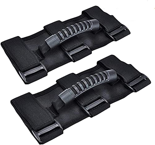 Tiardey 2er Pack Griffgriff Set Kompatibel mit Jeep Wrangler TJ YJ JK, einfach zu montierendes 3-Riemen-Design für Modelle von 1987 bis 2020 (SCHWARZ) von Tiardey