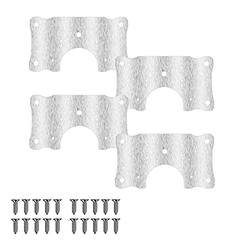 Tiardey 4 STÜCKE kleine Schrankscharnierbasis Edelstahl Reparaturplatten Kit, Scharniere verstärken Reparaturplatten Kit zum Schutz der Holzküchenschranktür von Tiardey