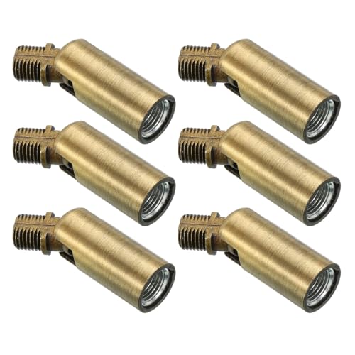 Tiardey 6-teiliger geneigter Deckenleuchtenadapter, 180 Grad, M10-Gewinde, Kronleuchter-Decken-Pendelleuchten-Adapter für abgewinkelte oder unregelmäßige Decken (Bronze) von Tiardey