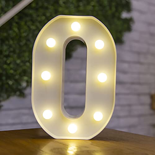 Tiardey Brief Lichter LED Symbol Form, Alphabet Kunststoff Festzelt Tischlampen, Leuchten Wörter, Geburtstag Hochzeit Party Everyday Home Wandbehang Dekor-O von Tiardey