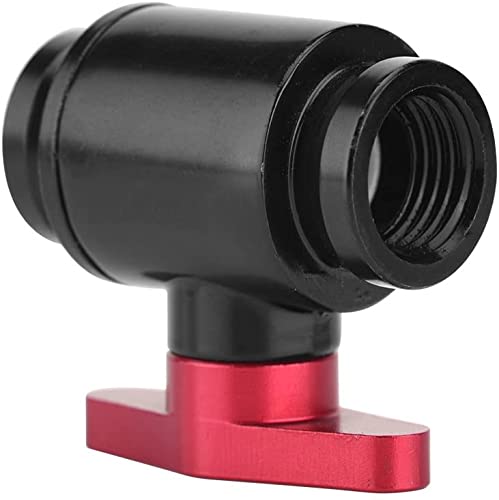 Tiardey Mini Wasserkühlungsventil G1/4 Zoll Gewinde Innengebiss PC Wasserkühler Wasserkugelhahn für Computer Wasserkühlung (roter Griff) von Tiardey