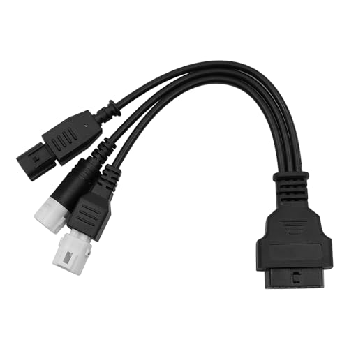 Tiardey Motorradteile, 3 4 6-poliges OBD2-Diagnosekabel, OBD-Fehlercodeleser-Adapter, Motorrad-OBD-II-Motorsystem-Diagnosewerkzeuge (schwarz) von Tiardey
