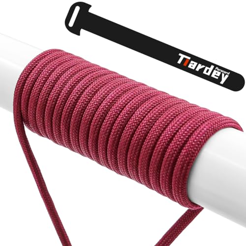 Tiardey PRN-073 Paracord 4 mm 100 Fuß (31 m) 9-adriger Strang, reißfest, Nylonschnur, Mil Spec Typ III Paracord, hält bis zu 250 kg für Outdoor-Survival-Camping von Tiardey