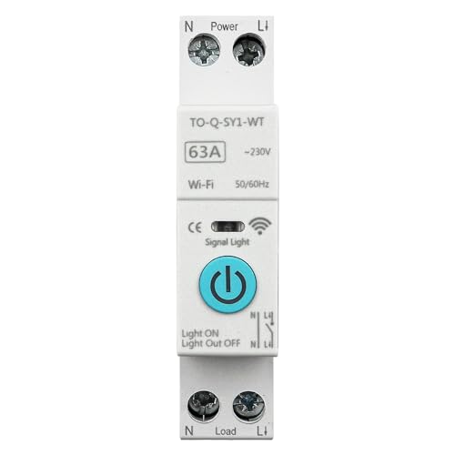 Tiardey Smart Circuit Breaker WiFi-Relais unterstützt Fernbedienung Timing Countdown Loop Timing kompatibel mit Assistant Tuya Alexa Smart Life -63A Tiardey Smart Circuit Breaker WiFi-Relais unterstützt Fernbedienung Timing Countdown Loop Timing kompatibel mit Assistant Tuya Alexa Smart Life -63A von Tiardey
