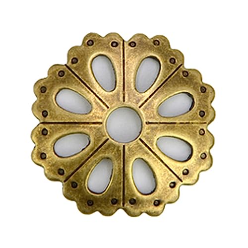 Tiazza 10Pcs Konvexe Runde Messing Rückplatte Unterlegscheiben Klassische Möbel Dekoration Dichtung Messing Hardware Zubehör (Bronze) von Tiazza