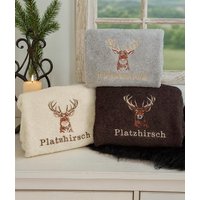 Handtuch Platzhirsch Bestickt - Im % Sale -Reduziert Geschenk Für Jäger Männergeschenk Jagd Personalisiert Hirschmotiv Naturfreund von TibasZaubernadel