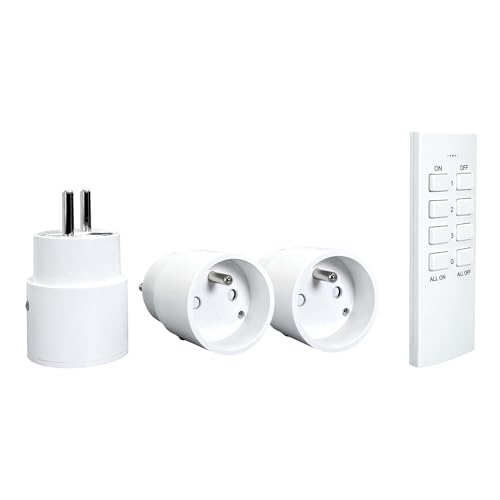 Tibelec 625790 Funksteckdosen, an- und ausschaltbar mit Fernbedienung, 3 Stück von Tibelec