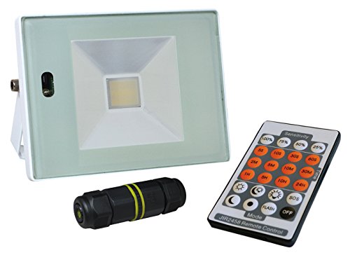 tibelec 351510 Projektor LED mit Bewegungsmelder/Fernbedienung Aluminium/Glas 12 W weiß von Tibelec