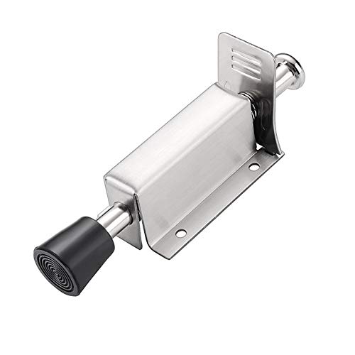 Tiberham Federbelasteter Türstopper, robuster Türstopper mit weichem Gummi-Stoßfänger, Edelstahl, Fußbetätigung, Türhalter von Tiberham